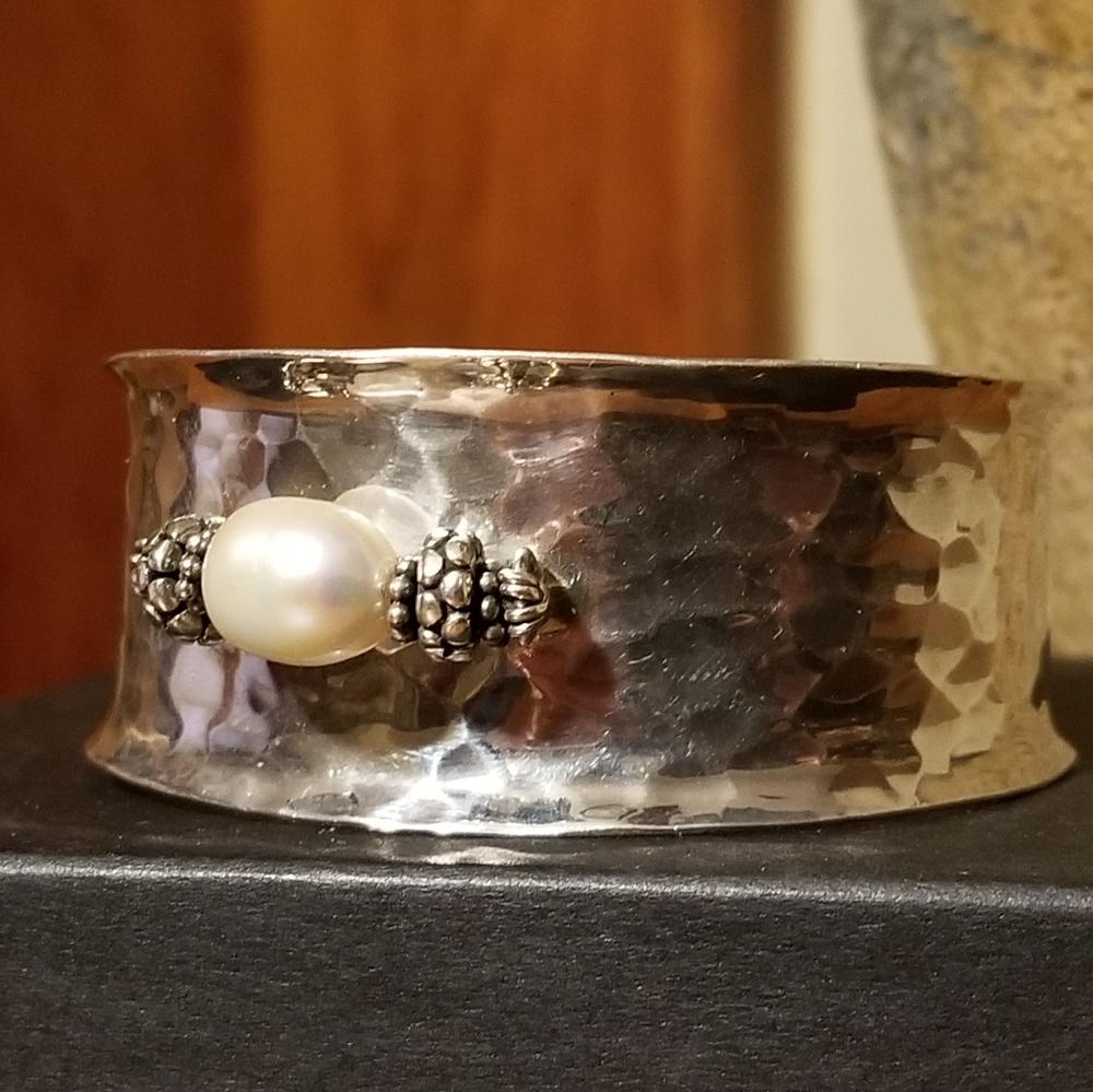 Silpada Sterling Silver Pearl Cuff Bracelet